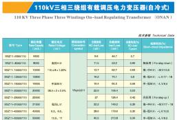 110 KV Three Phase Three Windings On-load Regulating Transformer